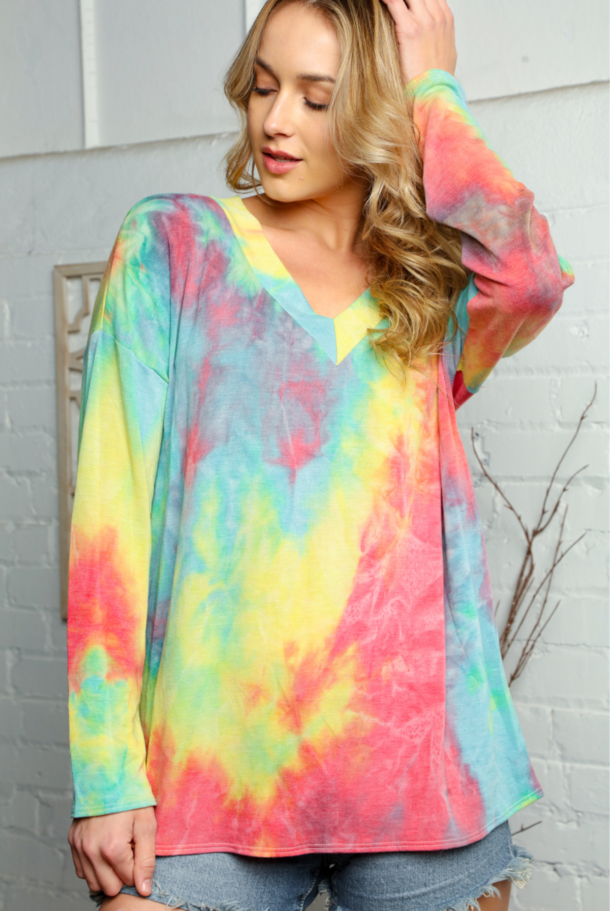 tie dye tunic tops